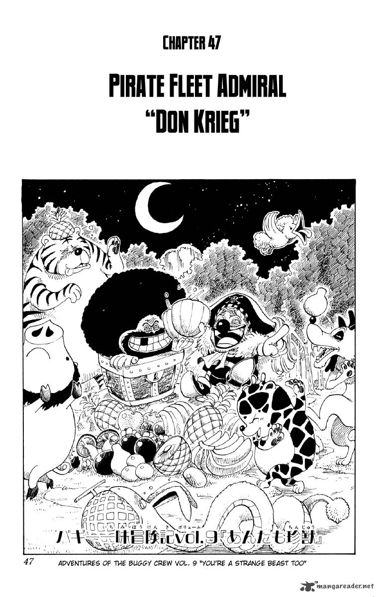 One Piece Chapter 47 page 1 - Chapter 47: Pirate Fleet Admiral "Don Krieg"