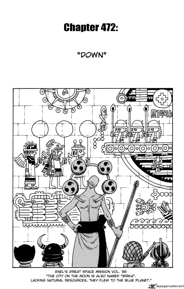 One Piece Chapter 472 page 1 - Chapter 472: Down