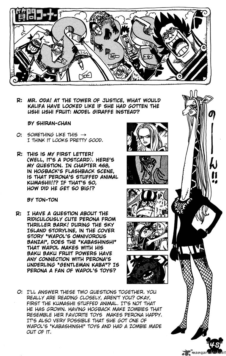 One Piece Chapter 472 page 18 - Chapter 472: Down