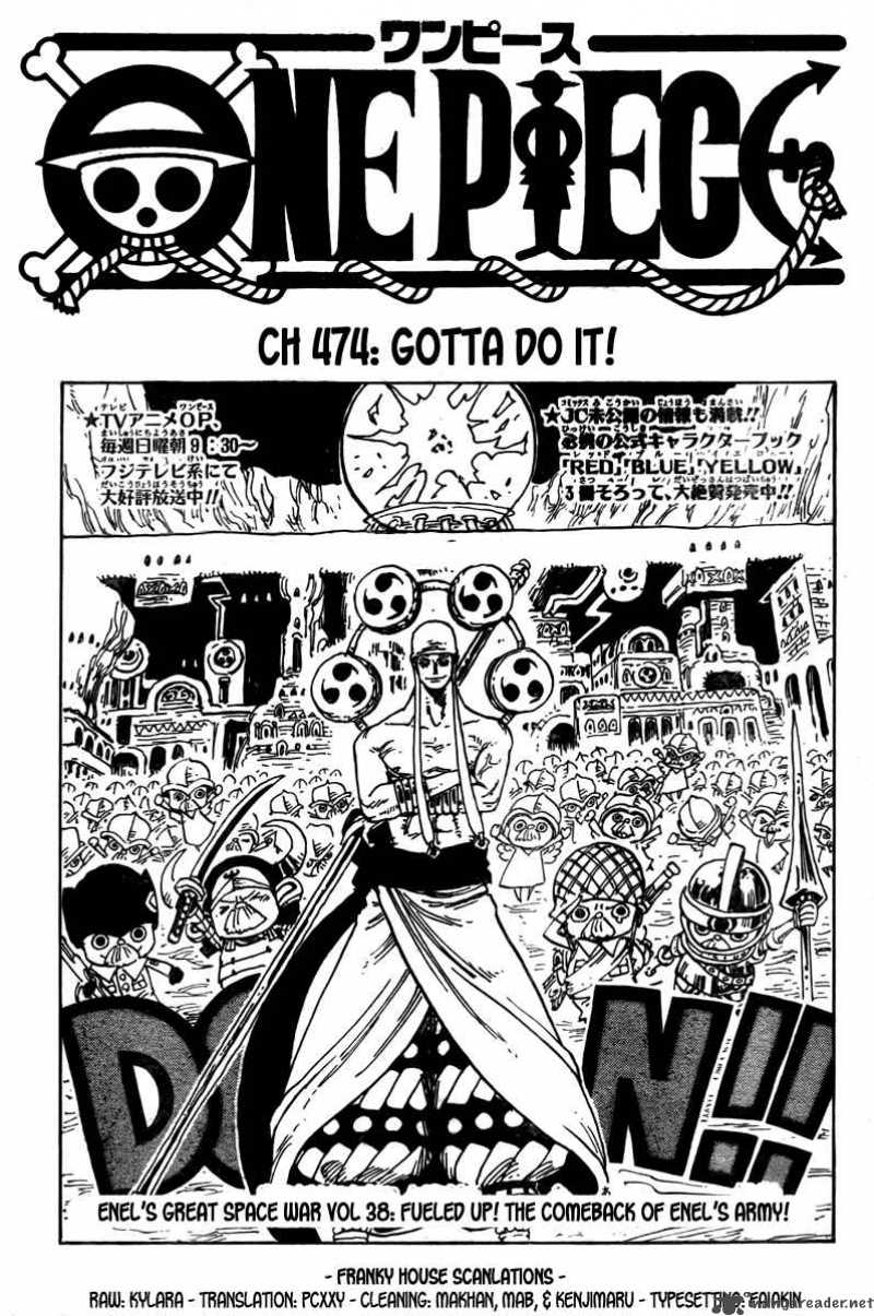 One Piece Chapter 474 page 1 - Chapter 474: We Have To Do It!