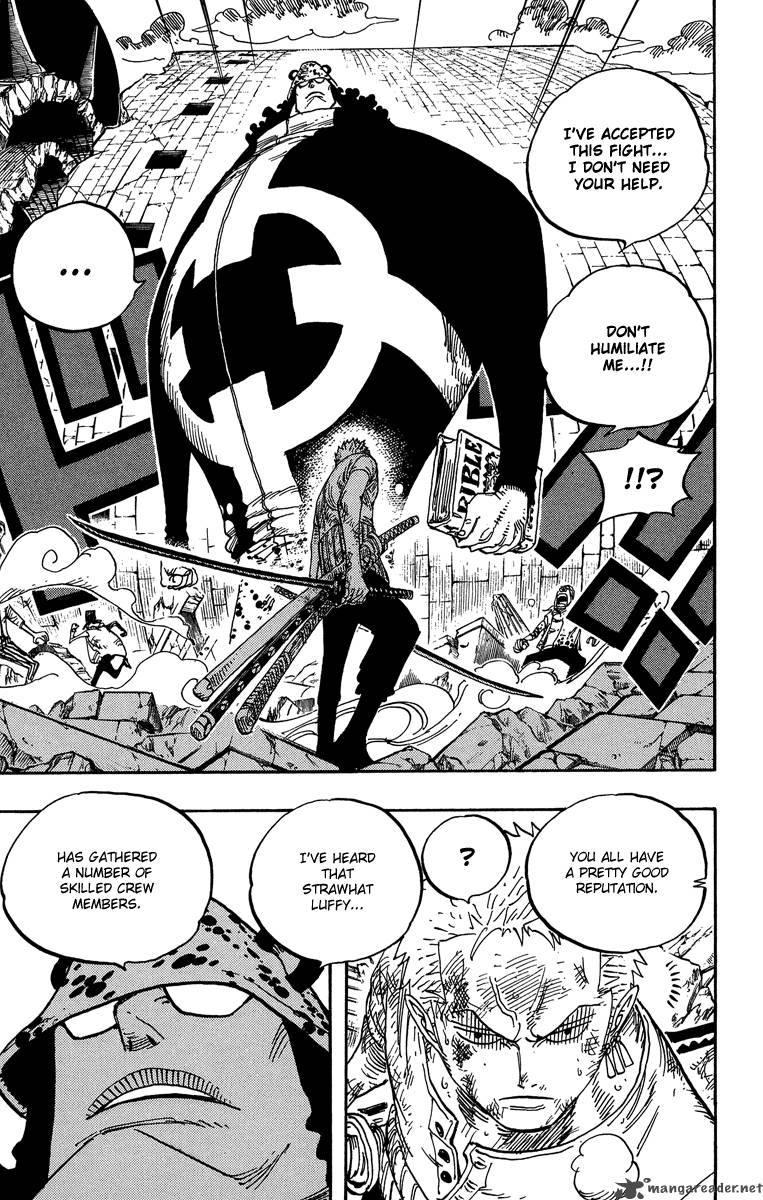 One Piece Chapter 484 page 3 - Chapter 484: Squish