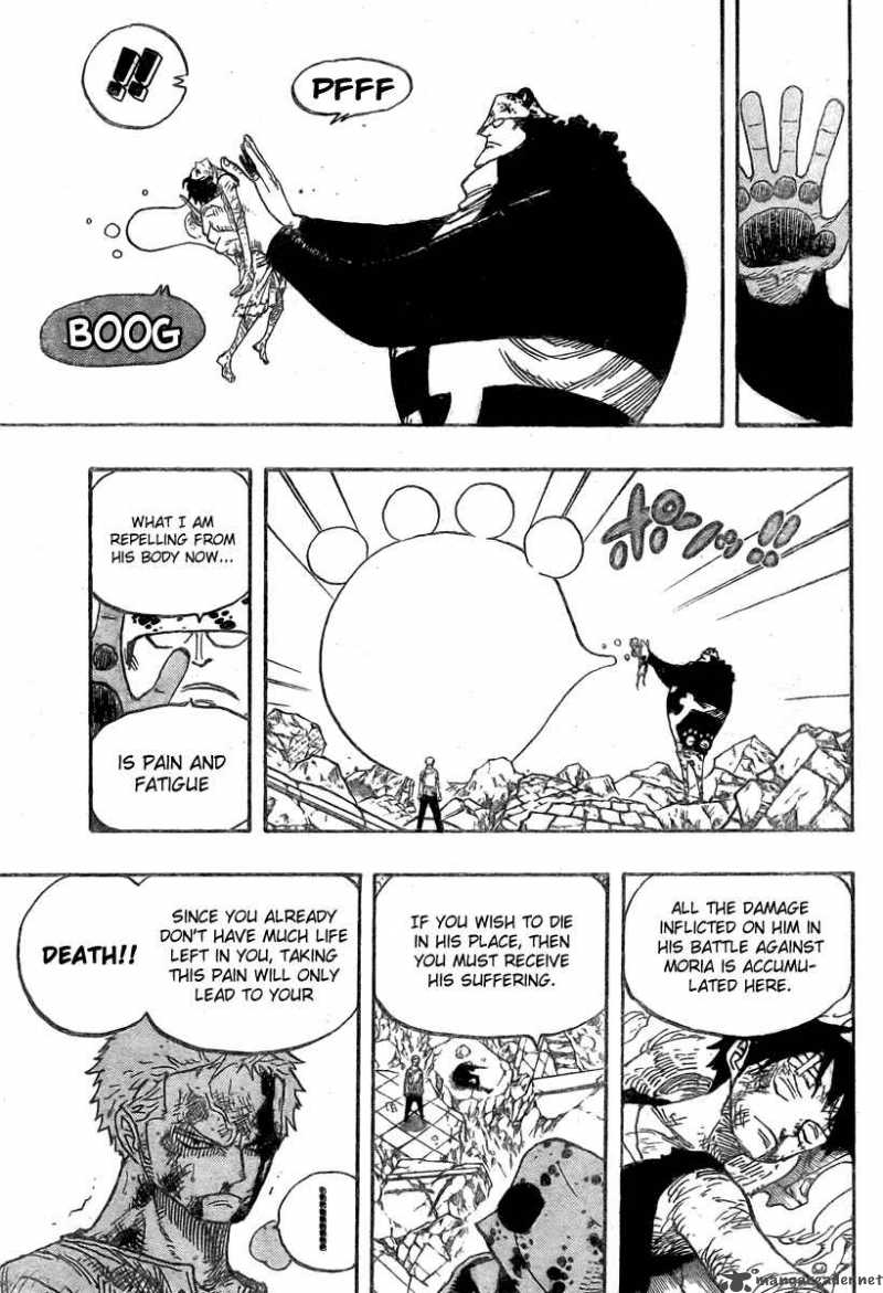 One Piece Chapter 485 page 15 - Chapter 485: Straw Hat Pirates - Pirate Hunter Zoro