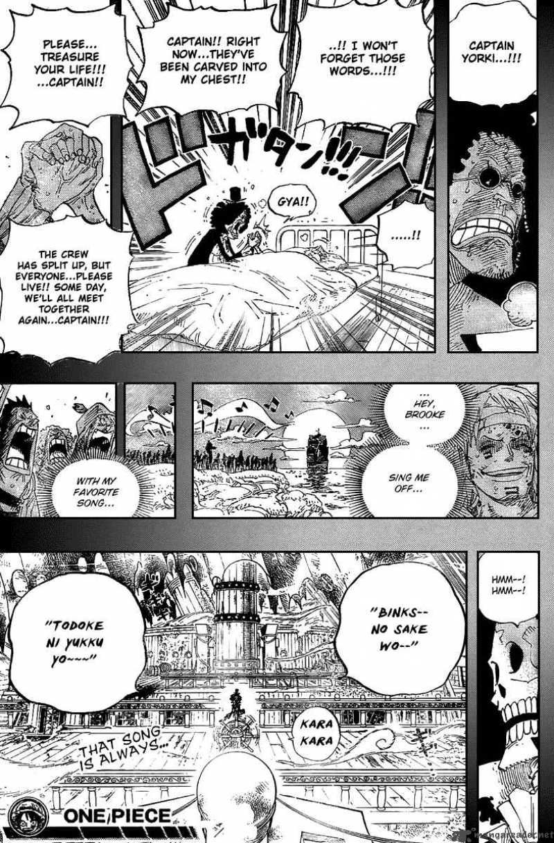 One Piece Chapter 487 page 19 - Chapter 487: That Song