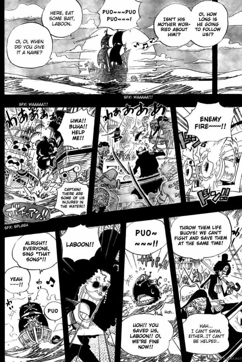 One Piece Chapter 487 page 4 - Chapter 487: That Song