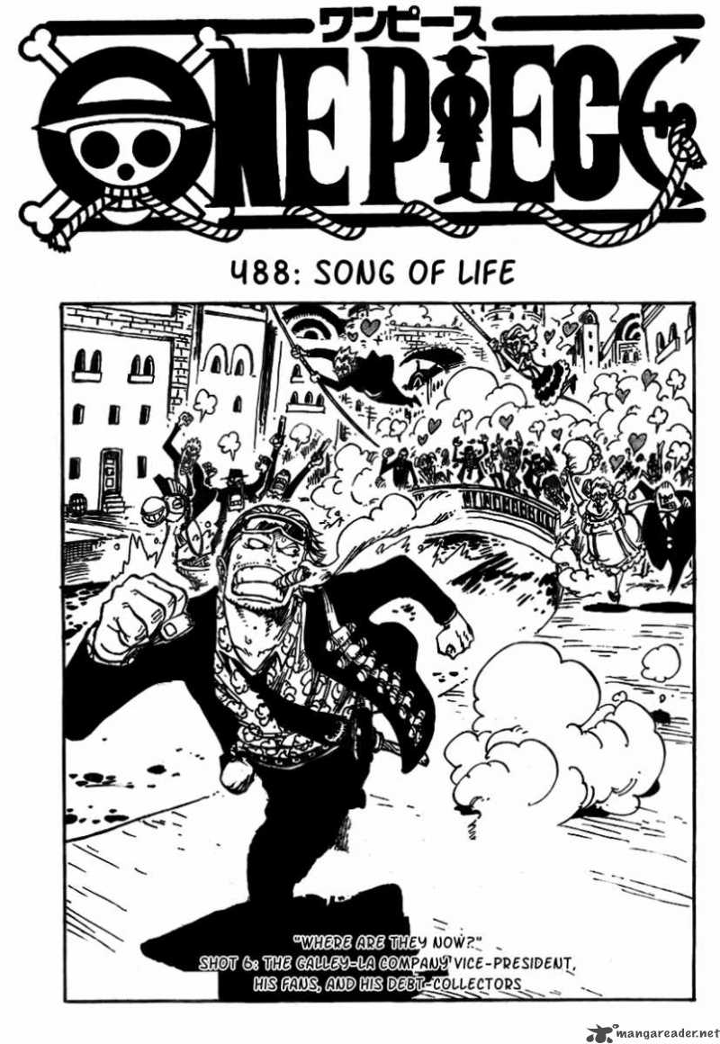 One Piece Chapter 488 page 1 - Chapter 488: Song of Life