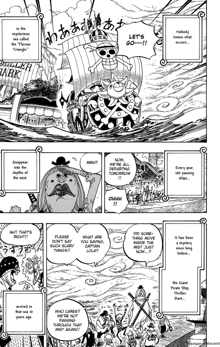 One Piece Chapter 490 page 3 - Chapter 490: Arriving Again