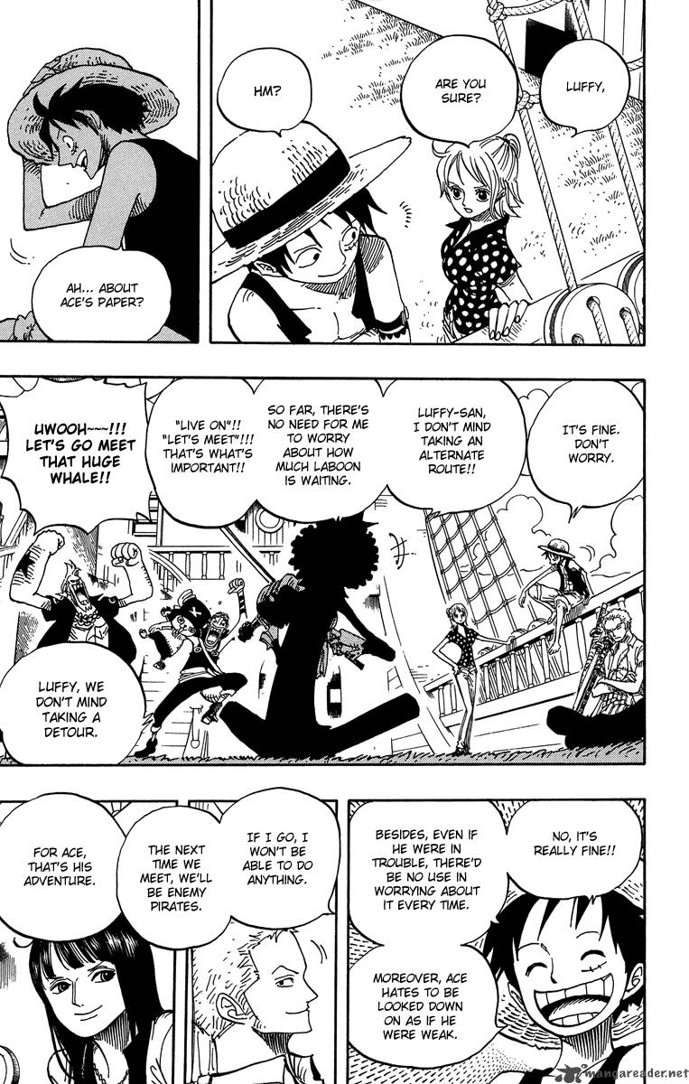 One Piece Chapter 490 page 5 - Chapter 490: Arriving Again