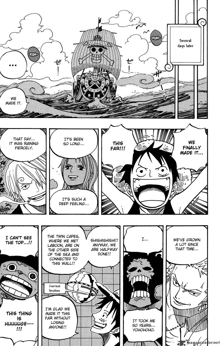 One Piece Chapter 490 page 9 - Chapter 490: Arriving Again