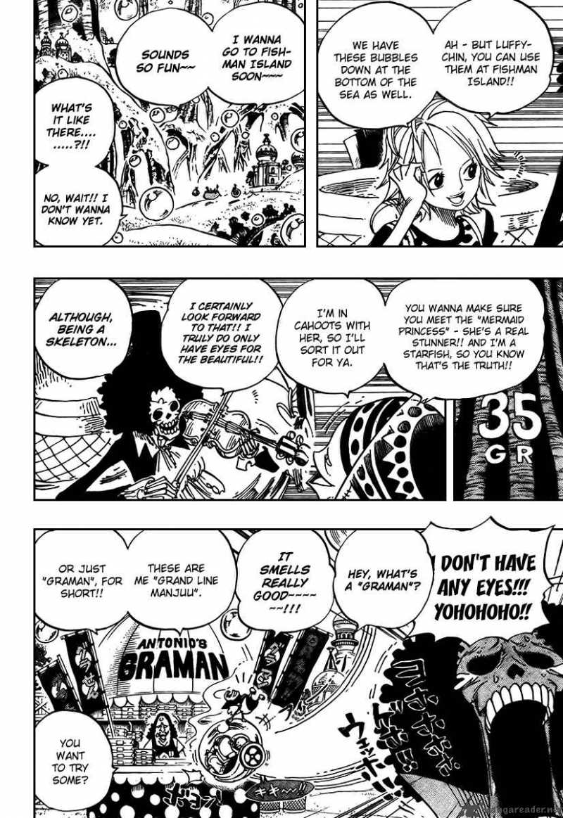 One Piece Chapter 497 page 10 - Chapter 497: Adventure on the Archipelago of Dancing Soap Bubbles