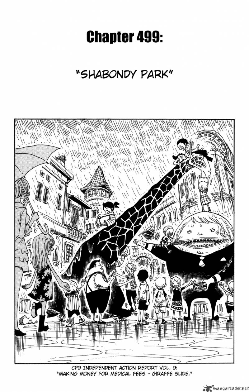 One Piece Chapter 499 page 1 - Chapter 499: Sabaody Park
