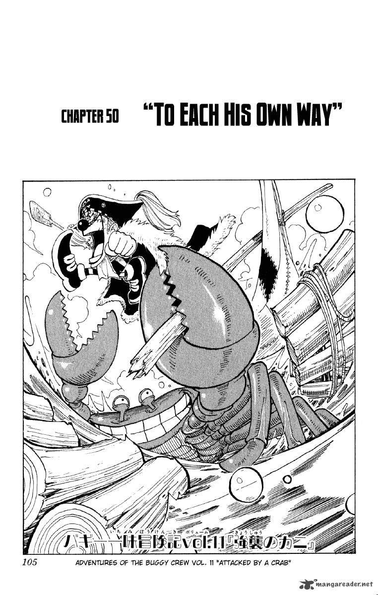 One Piece Chapter 50 page 1 - Chapter 50: To Each His Own Way