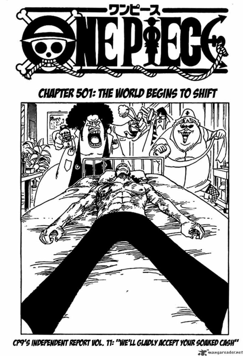 One Piece Chapter 501 page 1 - Chapter 501: The World Begins to Swell