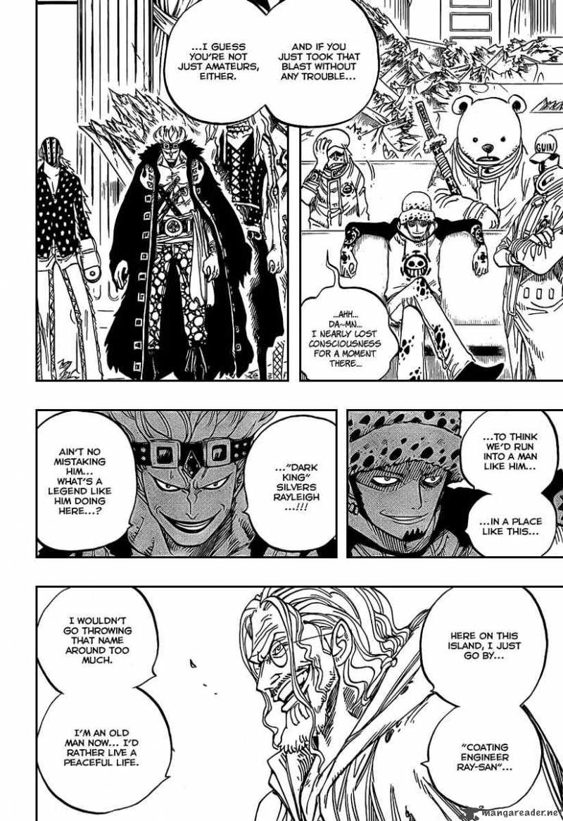 One Piece Chapter 504 page 12 - Chapter 504: Pirate Front Line on the Move!!