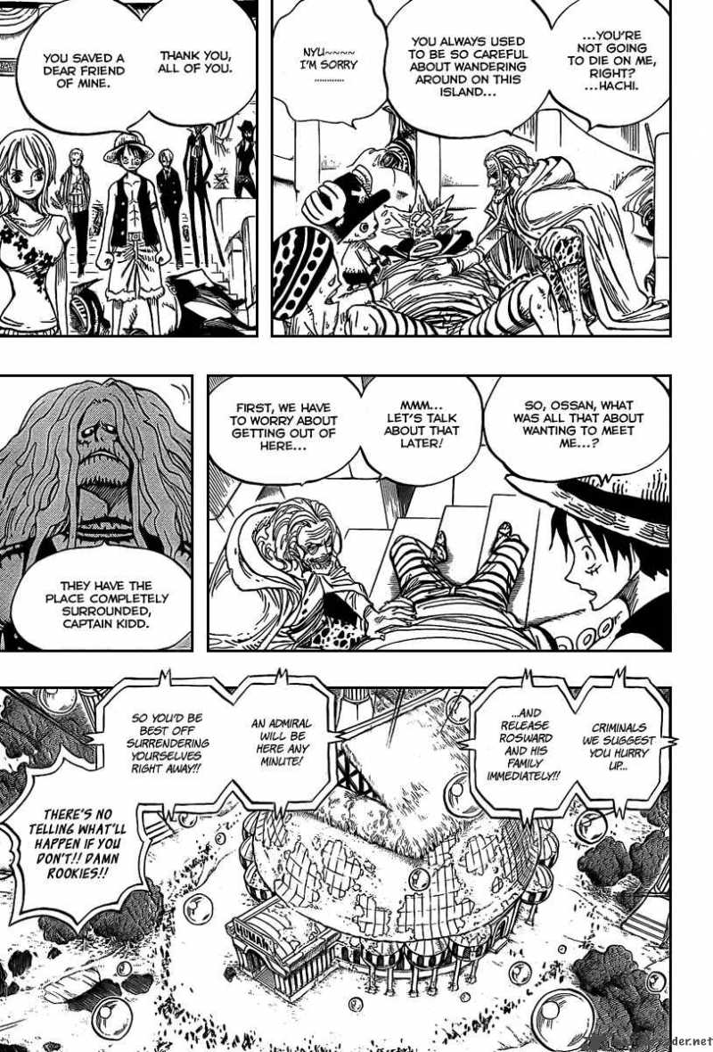 One Piece Chapter 504 page 13 - Chapter 504: Pirate Front Line on the Move!!