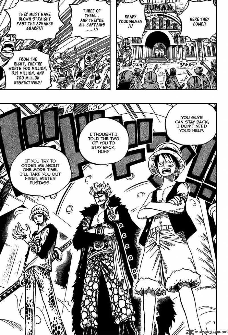 One Piece Chapter 504 page 15 - Chapter 504: Pirate Front Line on the Move!!