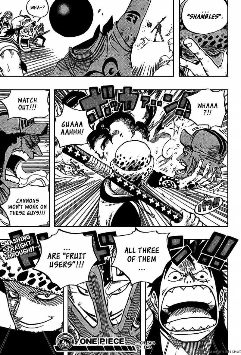 One Piece Chapter 504 page 19 - Chapter 504: Pirate Front Line on the Move!!