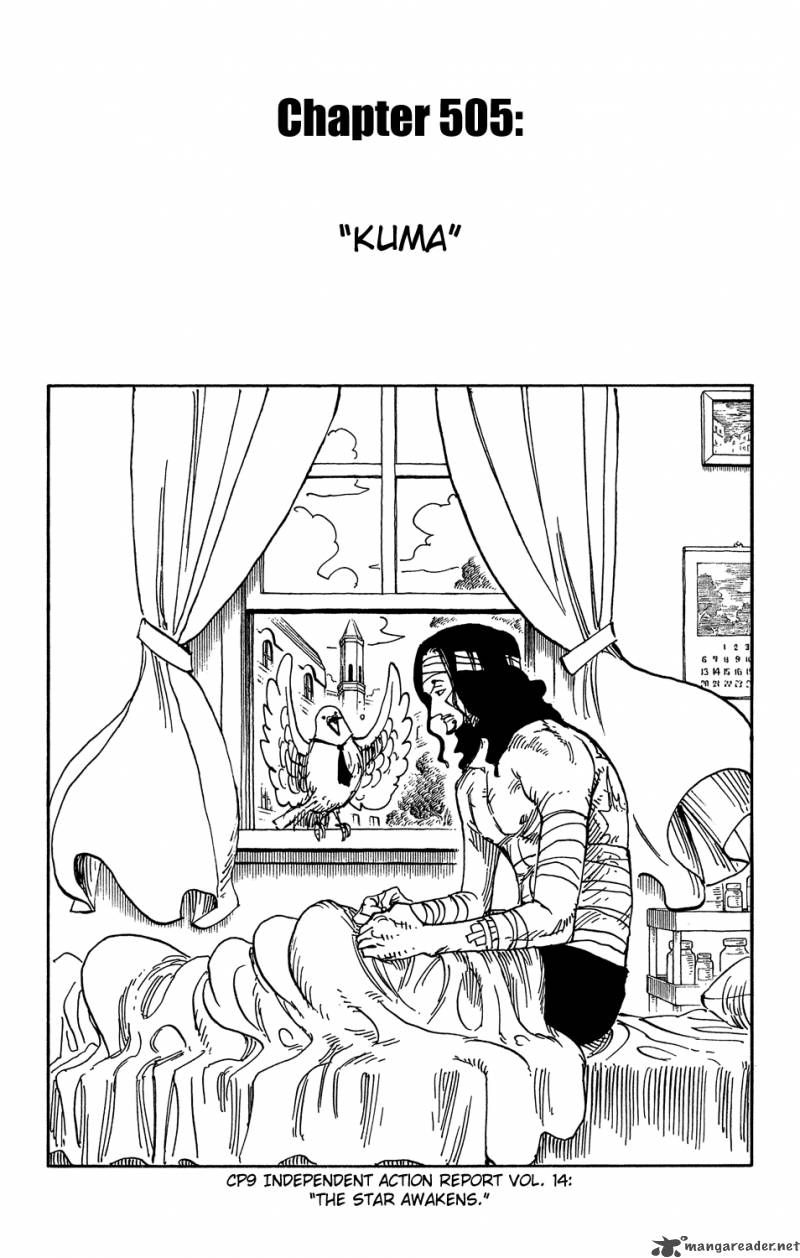 One Piece Chapter 505 page 1 - Chapter 505: Kuma
