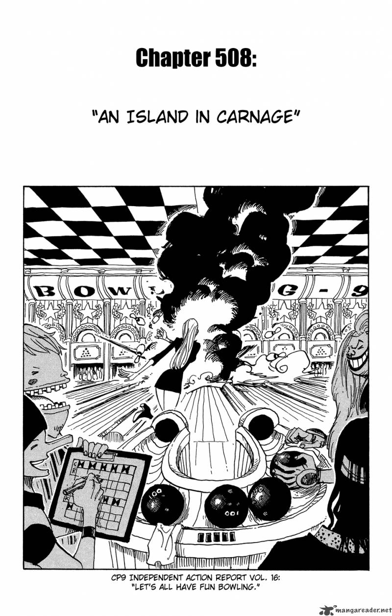 One Piece Chapter 508 page 1 - Chapter 508: Island of Carnage