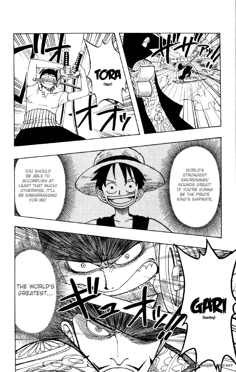 One Piece Chapter 51 page 12 - Chapter 51: Roronoa Zoro Falls Into the Sea
