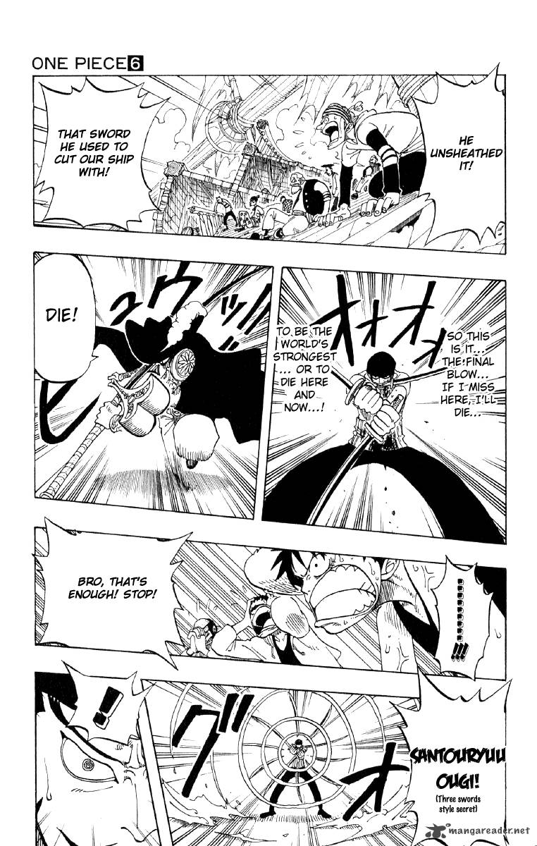 One Piece Chapter 51 page 17 - Chapter 51: Roronoa Zoro Falls Into the Sea