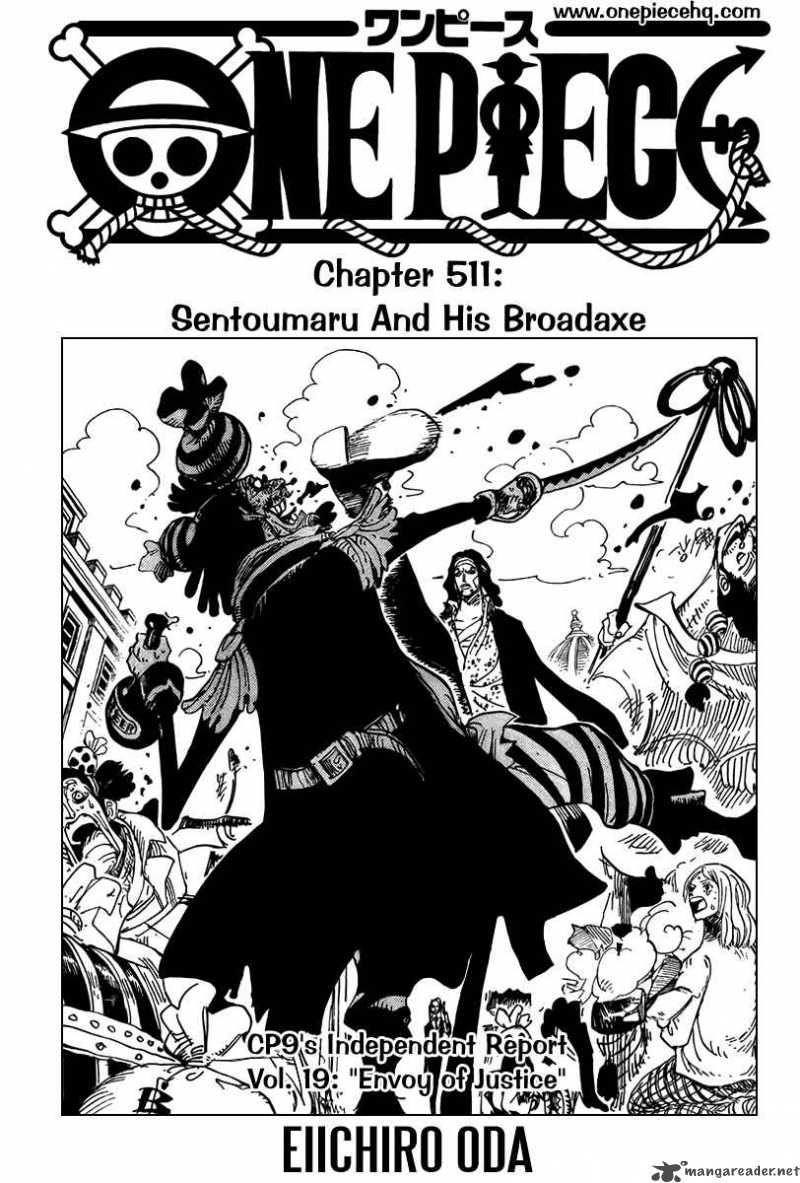 One Piece Chapter 511 page 1 - Chapter 511: Axe-Carrying Sentomaru