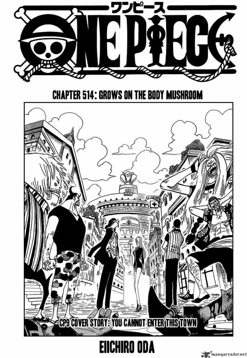 One Piece Chapter 514 page 1 - Chapter 514: Mushrooms-Grow-From-the-Body Mushroom
