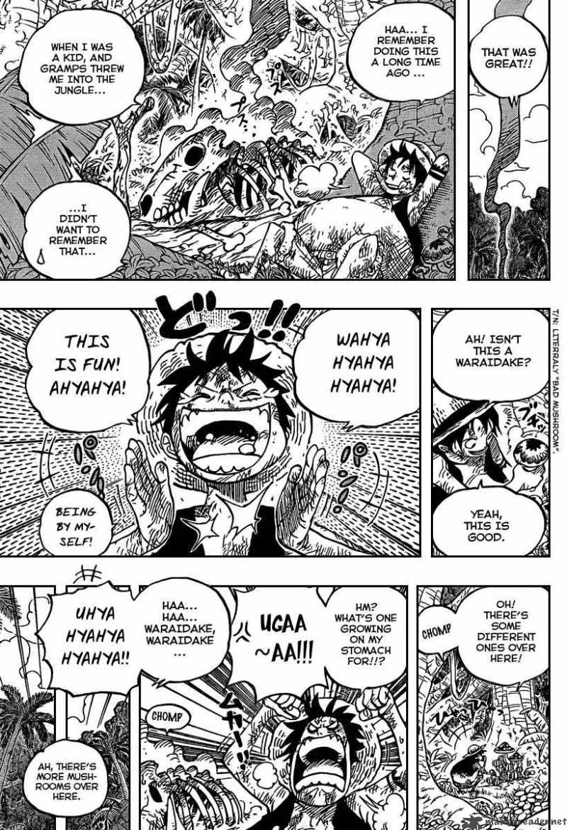One Piece Chapter 514 page 12 - Chapter 514: Mushrooms-Grow-From-the-Body Mushroom
