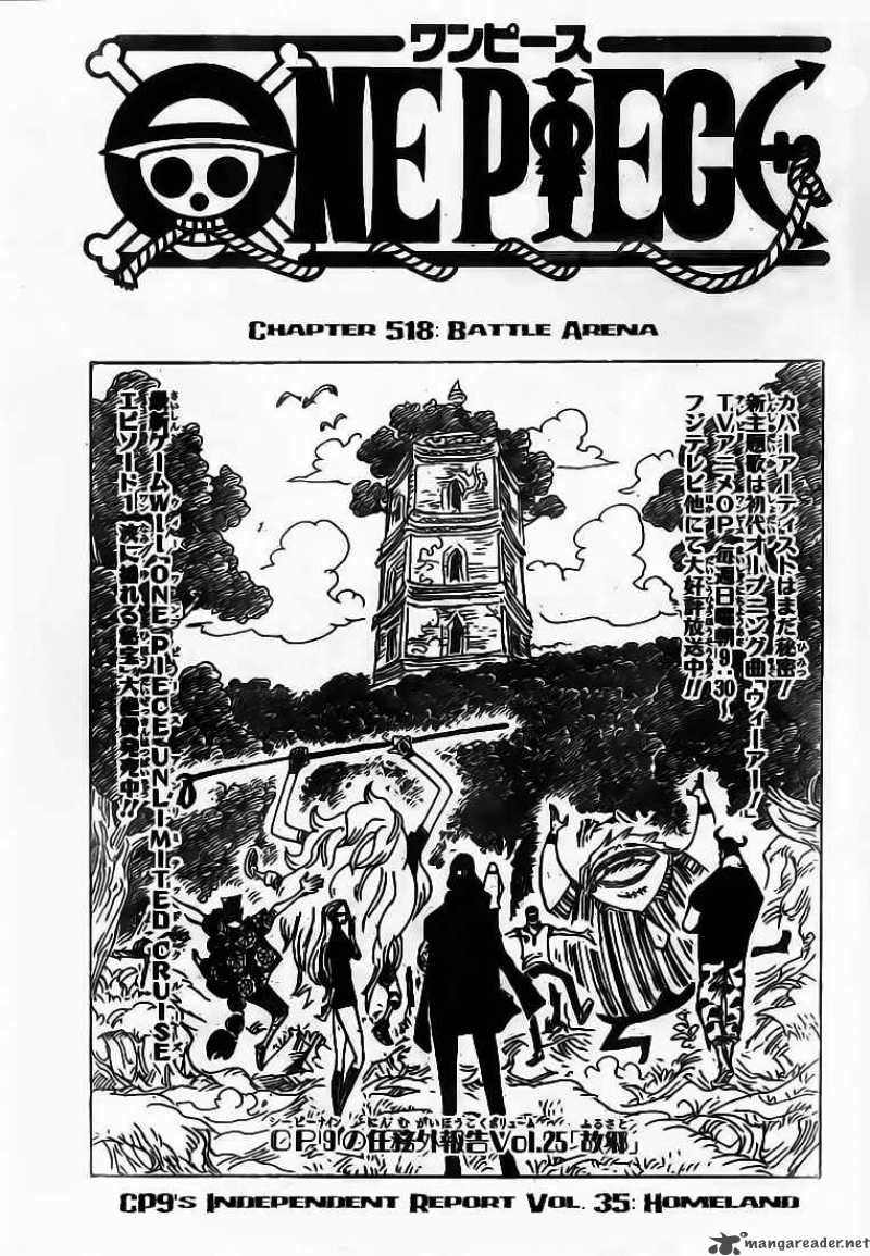 One Piece Chapter 518 page 1 - Chapter 518: The Arena