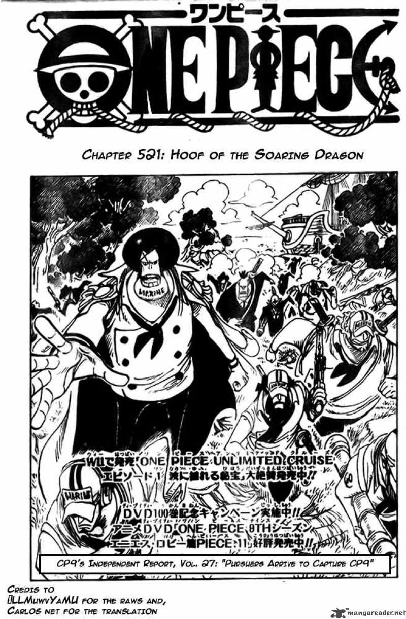One Piece Chapter 521 page 1 - Chapter 521: Hoof of the Celestial Dragon