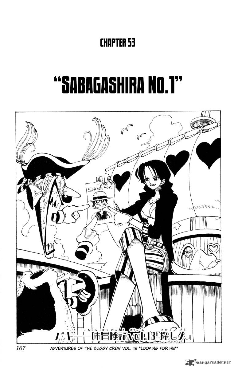 One Piece Chapter 53 page 1 - Chapter 53: Sabagashira No. 1