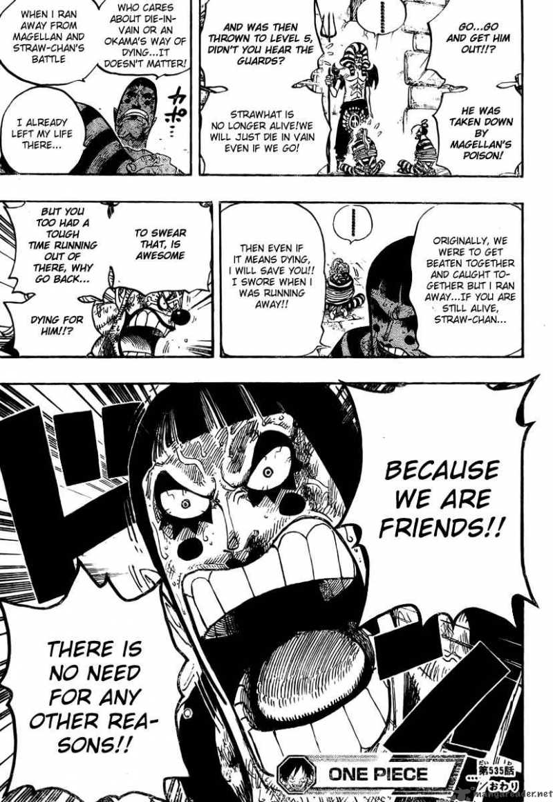 One Piece Chapter 535 page 19 - Chapter 535: Friend