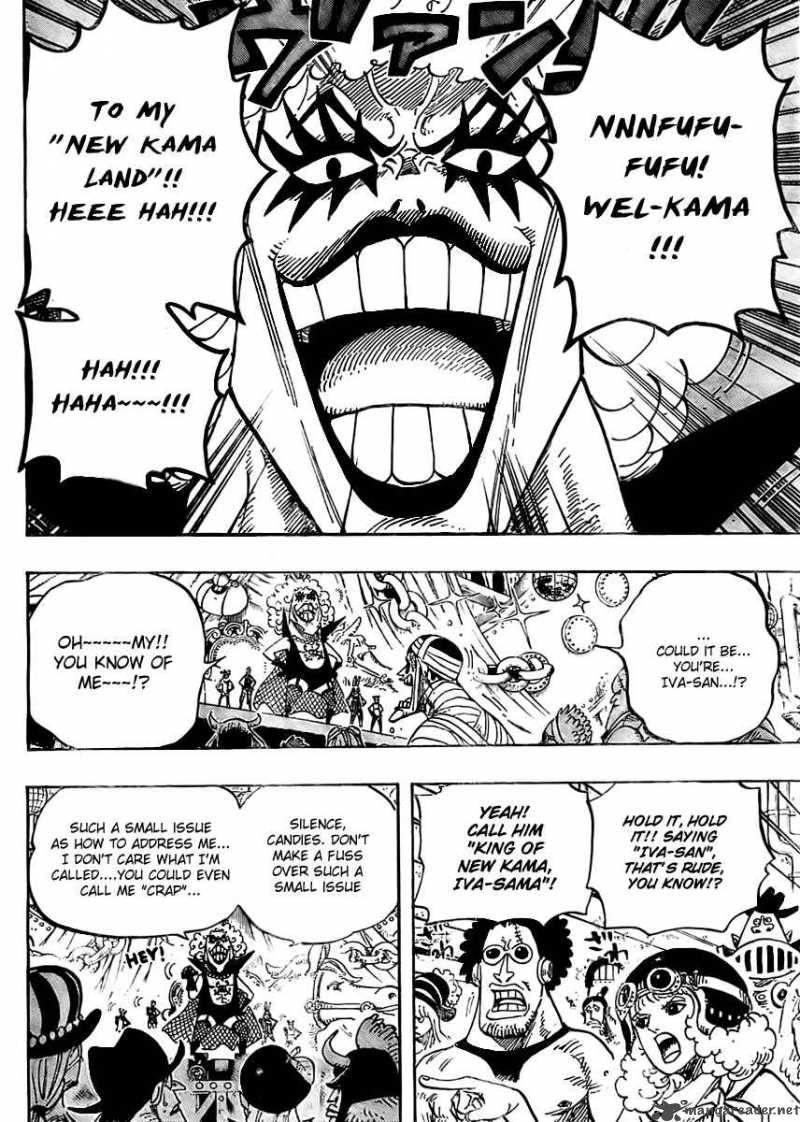 One Piece Chapter 537 page 10 - Chapter 537: Okama in Hell