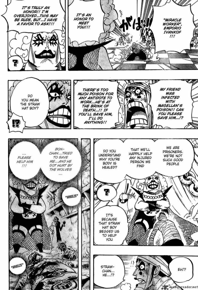 One Piece Chapter 537 page 16 - Chapter 537: Okama in Hell