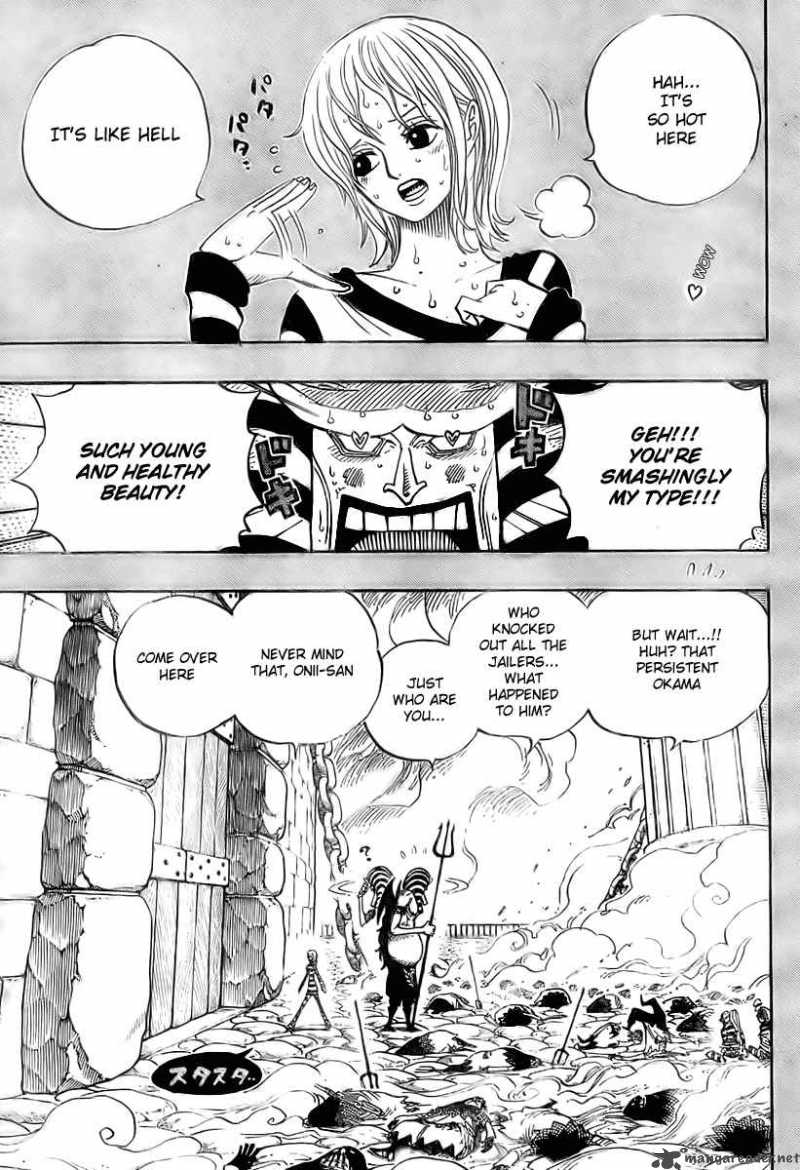 One Piece Chapter 537 page 3 - Chapter 537: Okama in Hell