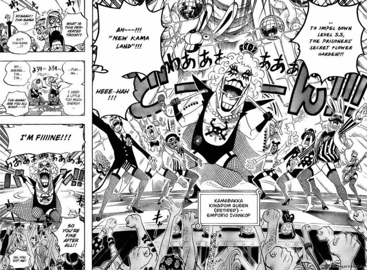 One Piece Chapter 537 page 9 - Chapter 537: Okama in Hell