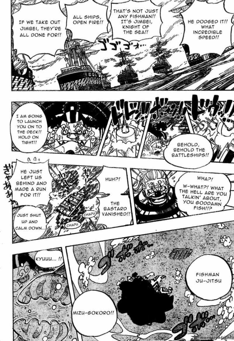 One Piece Chapter 546 page 11 - Chapter 546: Fish-Man Pirate Captain Jinbe, Warlord of the Sea