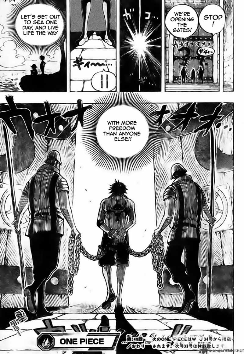 One Piece Chapter 549 page 19 - Chapter 549: Ship Sailing Forth