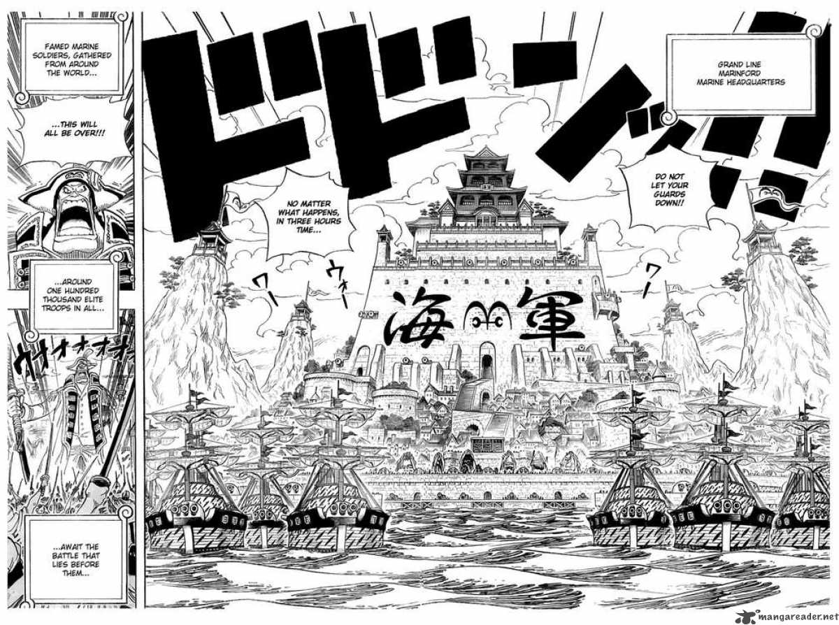 One Piece Chapter 550 page 6 - Chapter 550: Marine Headquarters