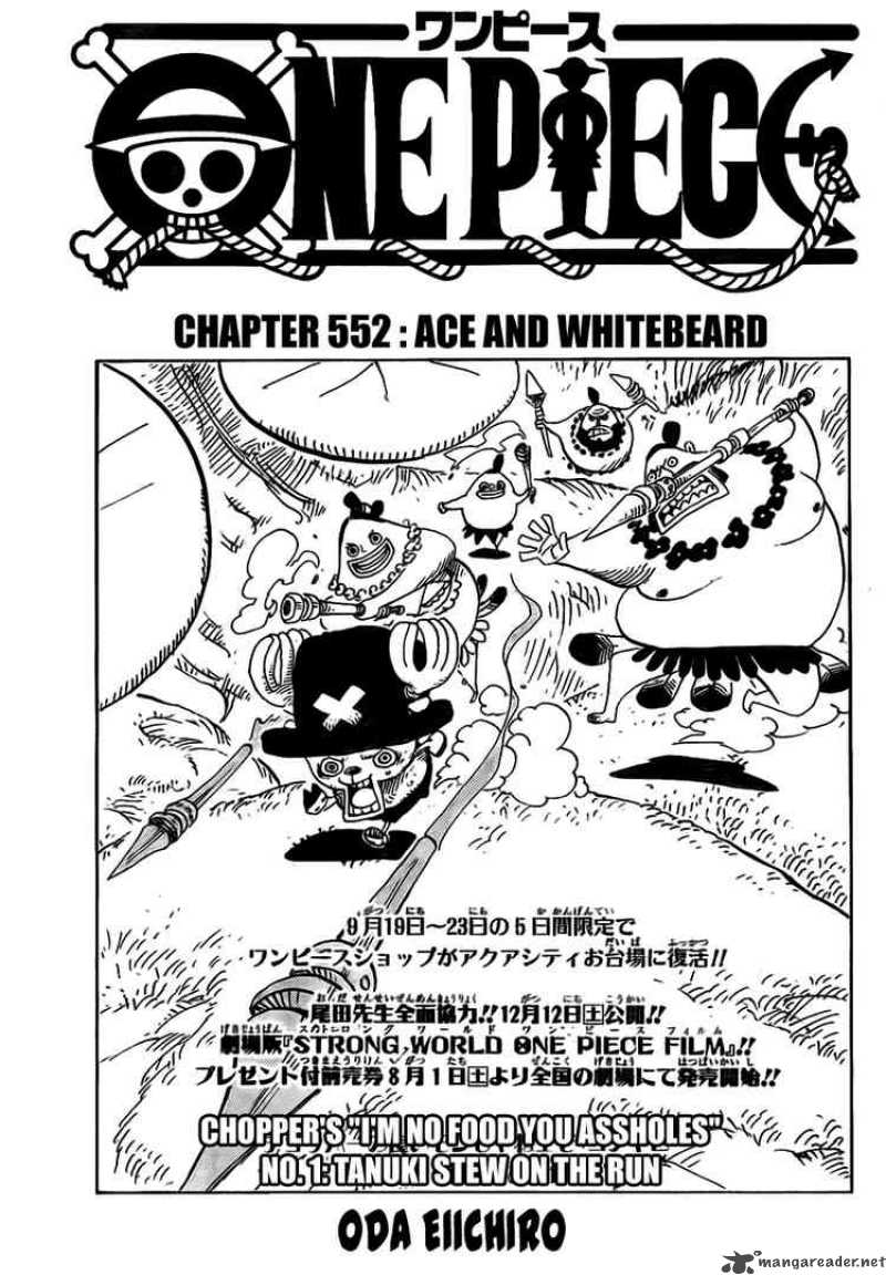 One Piece manga, chapter 552, page 2 of 20