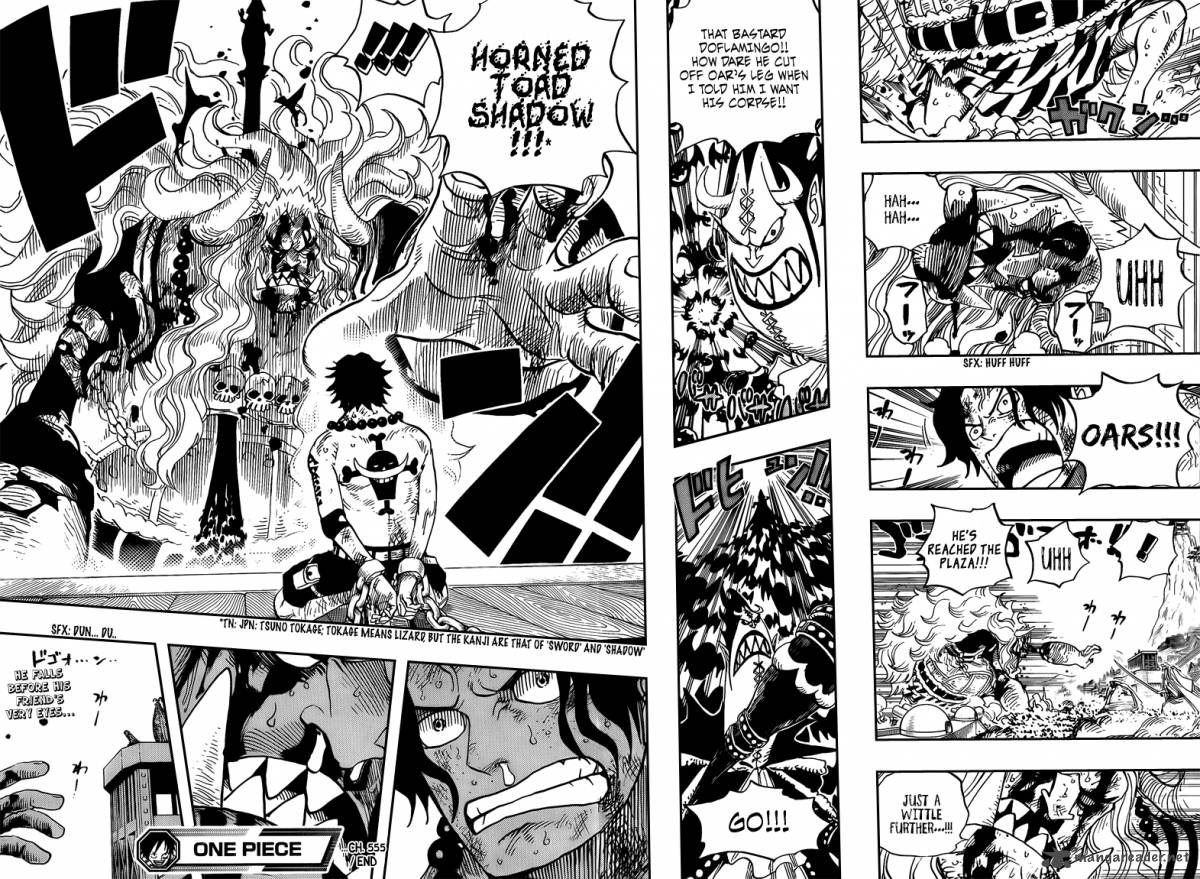 One Piece Chapter 555 page 11 - Chapter 555: Oars and the Kasa