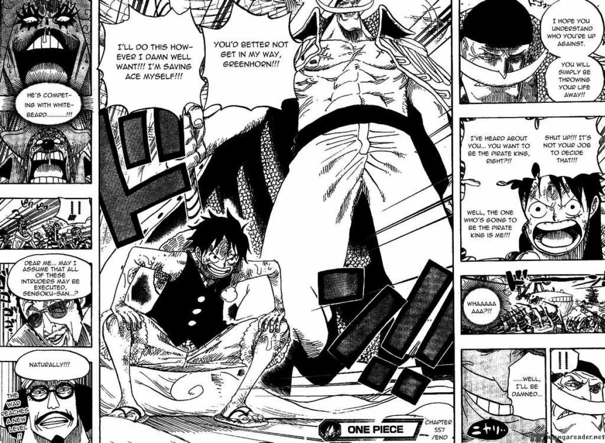 One Piece Chapter 557 page 14 - Chapter 557: Luffy and Whitebeard