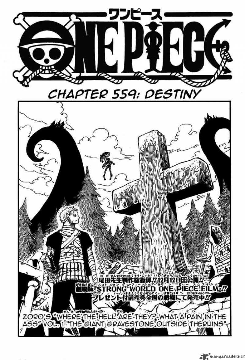 One Piece Chapter 559 page 1 - Chapter 559: Destiny