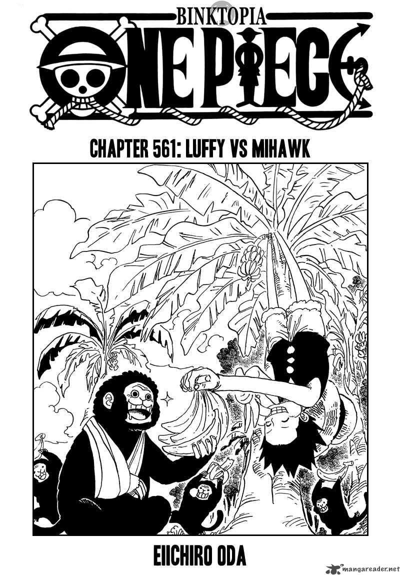 One Piece Chapter 561 page 2 - Chapter 561: Luffy vs. Mihawk