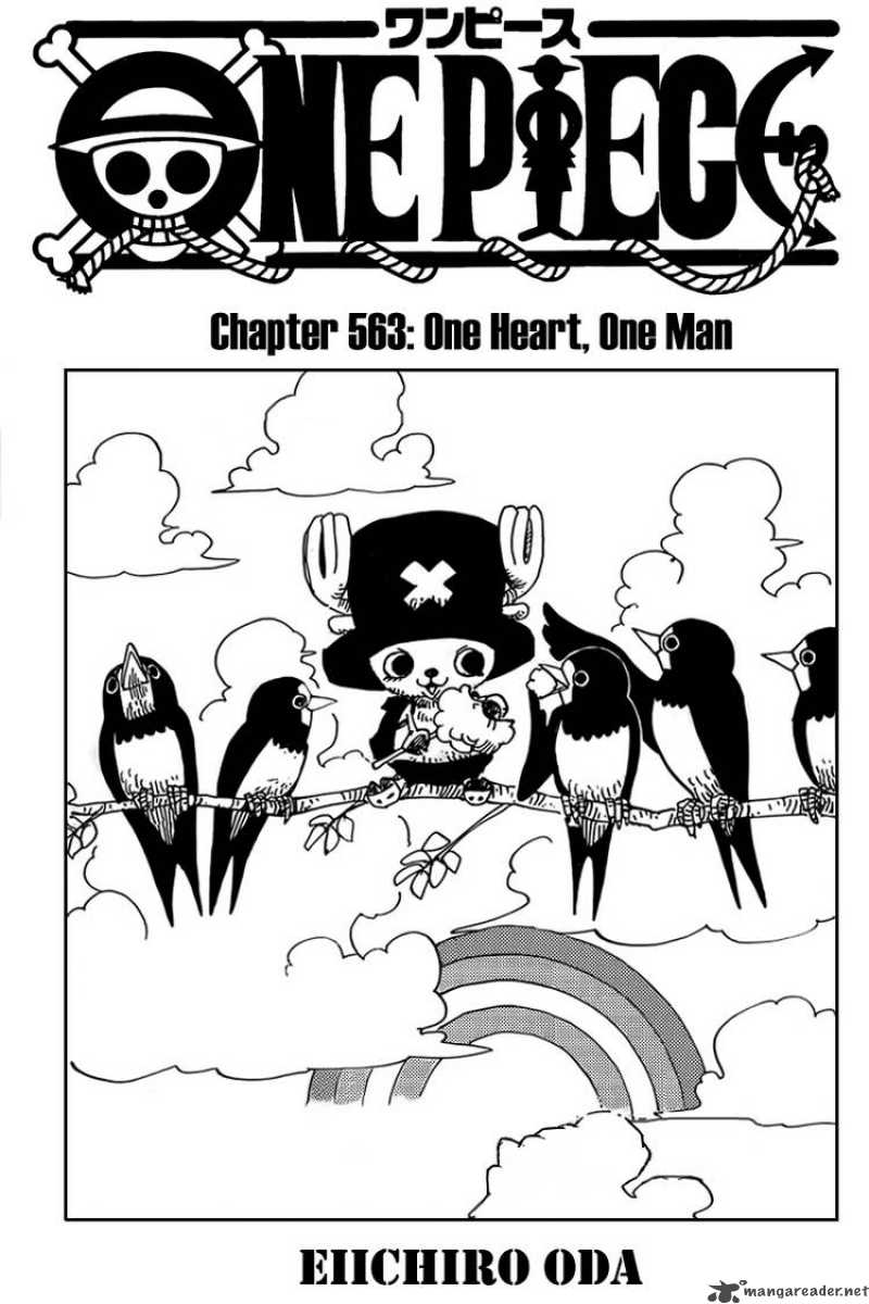 One Piece Chapter 563 page 1 - Chapter 563: One Heart, One Man
