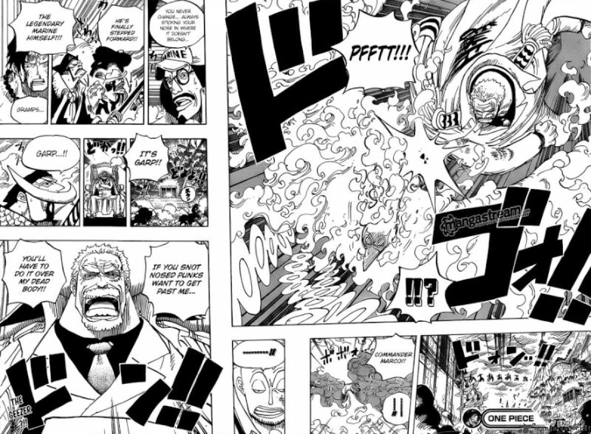 One Piece Chapter 567 page 19 - Chapter 567: Marineford Marine Headquarters - Oris Plaza