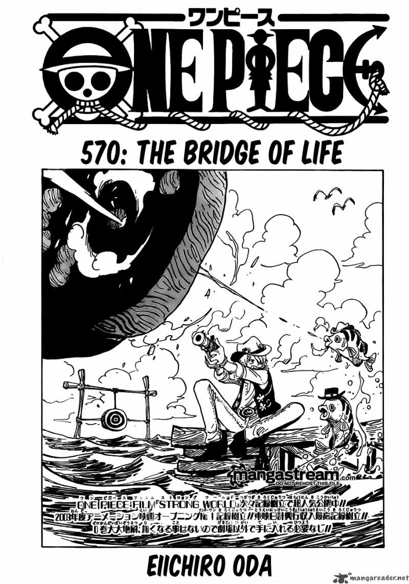 One Piece Chapter 570 page 1 - Chapter 570: The Bridge of Life