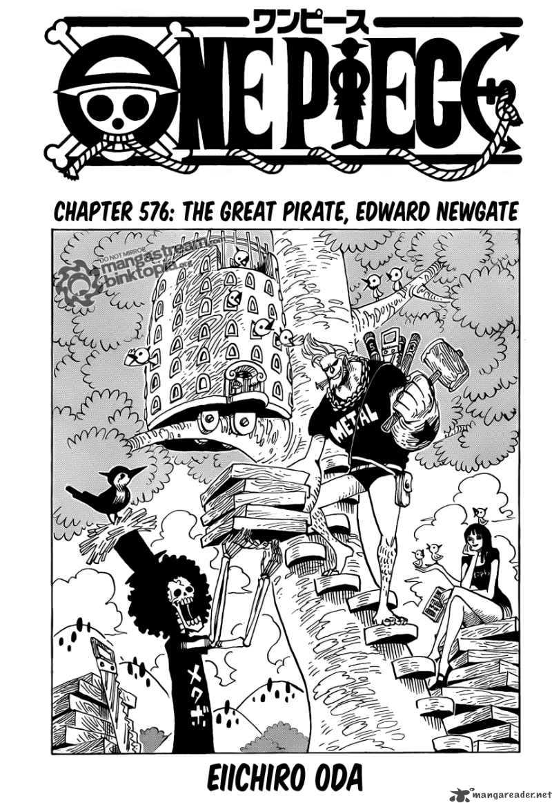 One Piece Chapter 576 page 1 - Chapter 576: The Great Pirate Edward Newgate