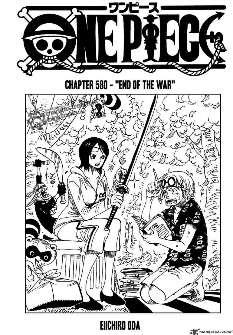 One Piece Chapter 580 page 1 - Chapter 580: The War's Conclusion
