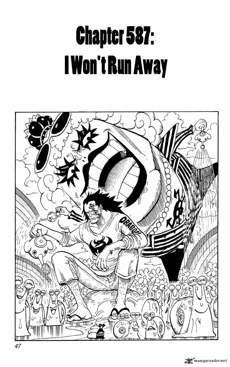 One Piece Chapter 587 page 1 - Chapter 587: I Will Not Run Away