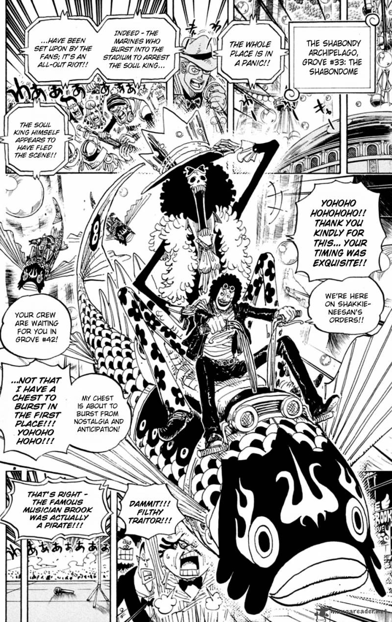 One Piece Chapter 601 page 2 - Chapter 601: Romance Dawn For the New World:
The Dawn of an Adventure
into a New World